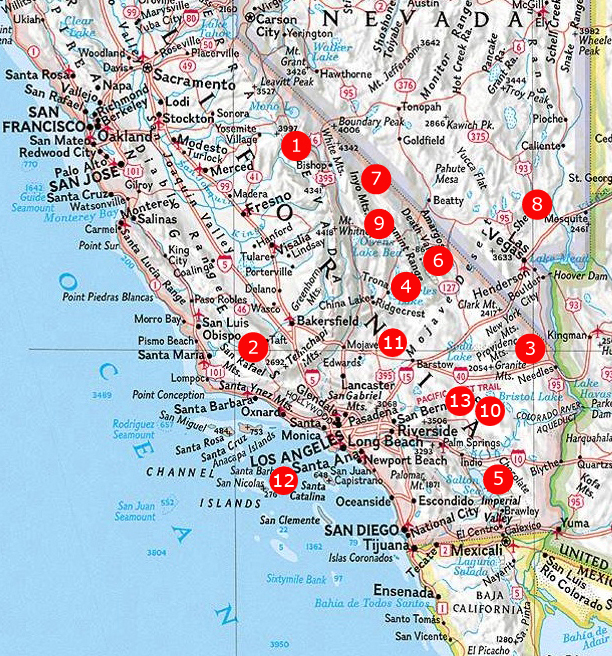 our trips on a map