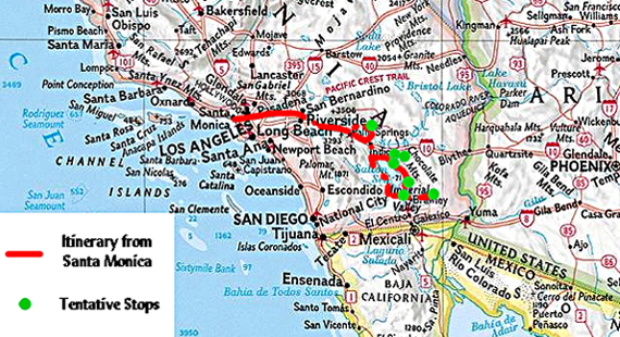 field trip itinerary map